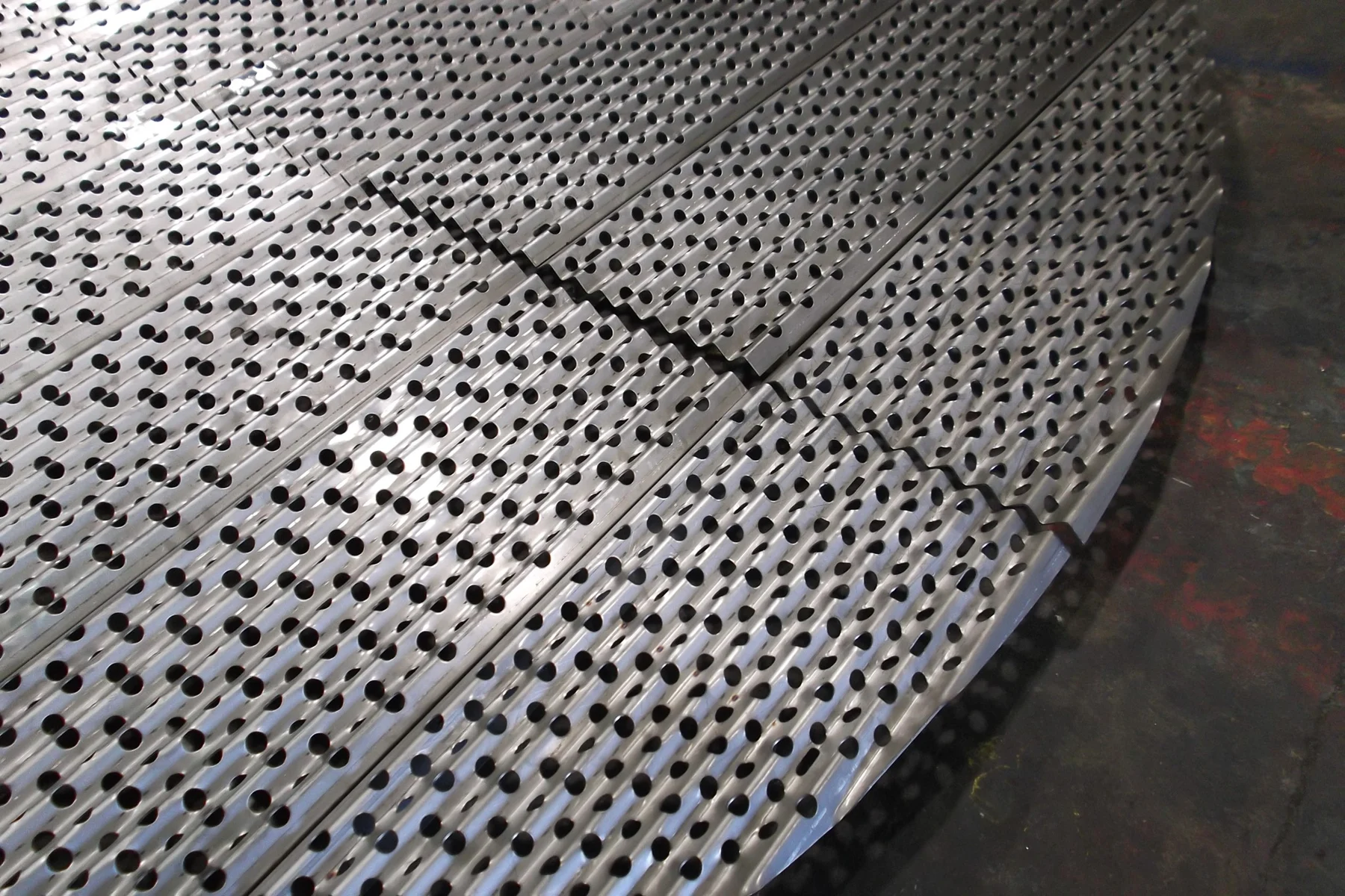 Perforated stainless steel fabrication